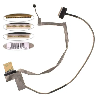 фото, Шлейф матриці для ноутбука TOSHIBA (C670, C675, L770, L775), LED, роз'єм під камеру (1422-00XB000)
