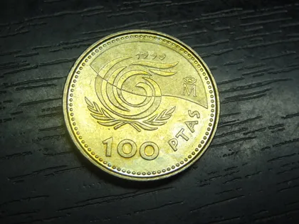 фото, 100 песет Іспанія 1999 рік літніх людей