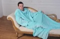 Рукоплед Плед з рукавами і кишенями з мікрофібри 200х150. ментол Інтернет-аукціон