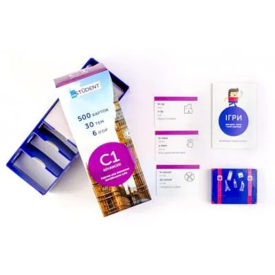 Обучающий набор English Student Карточки для изучения английского языка Advanced C1, украинский (39 Недорого