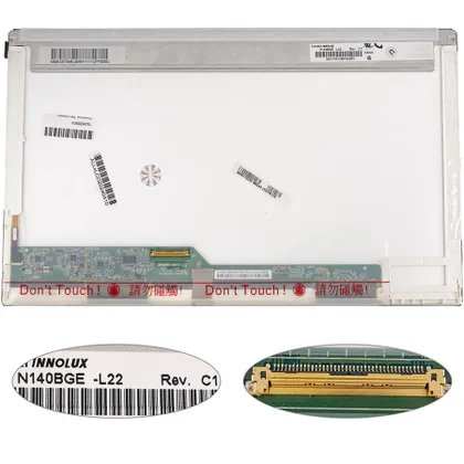 фото, Матриця 14.0 N140BGE-L22 (1366*768, 40pin, LED, NORMAL, глянцева, роз'єм ліворуч знизу) для ноутбука (renew)