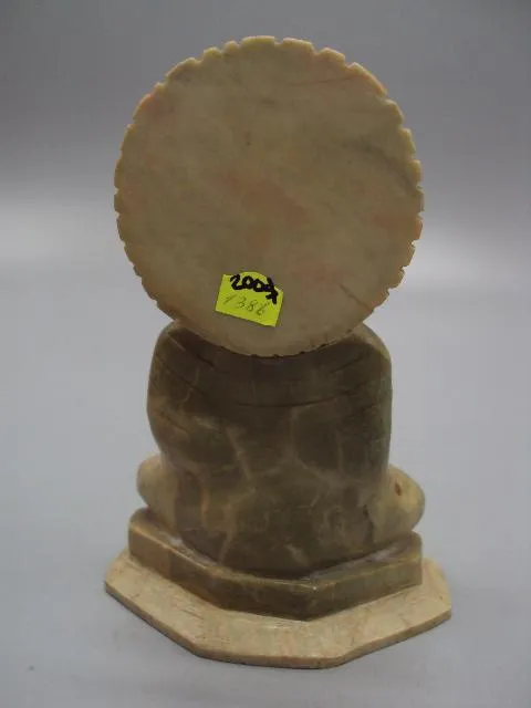 Фигура натуральный камень статуэтка сидящий Будда в позе лотоса высота 13 см вес 382 грамм (№1386) Де купити