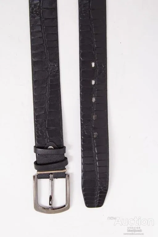 Мужской ремень из эко-кожи, черного цвета, 196R40S1W15 З аукціону