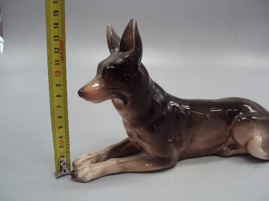 Фигура фарфор статуэтка Германия собака овчарка собачка размер 14,4 х 22,5 см №14257 Де купити
