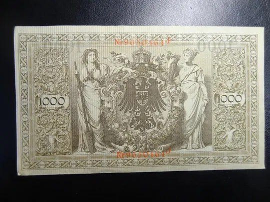 1000 марок Німеччина 1910 (червона печатка), літера Q Ціна
