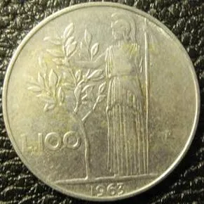 фото, 100 лір 1963 Італія