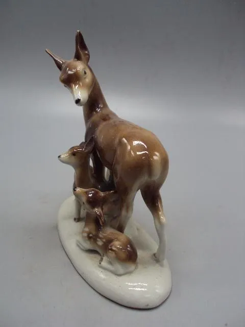 Фигура фарфор Германия GH co Grafenthal олени статуэтка олениха с оленятами высота 14,3 см №14204 Продаж