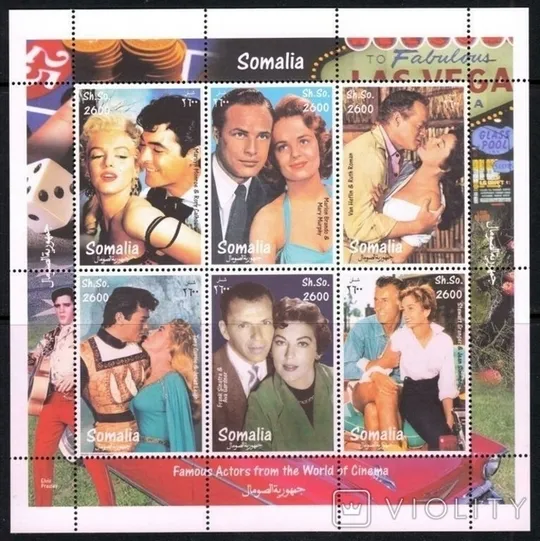 Сомалі Відомі люди Актори Кумири Співаки Співачки Моделі Особистості Мерілін Монро MNH ** Ціна