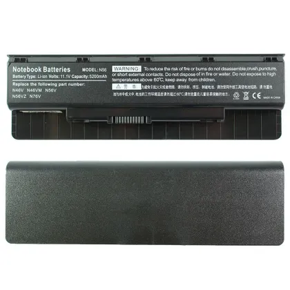 фото, Батарея для ноутбука ASUS A32-N56 (N46, N56, N76 series) 10.8V 5200mAh Black