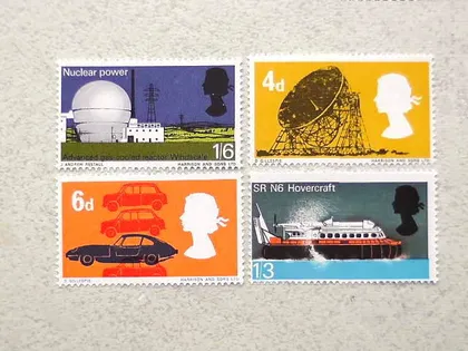 фото, Серія поштових марок Англія Велика Британія " Флот Техніка " 1966 рік **
