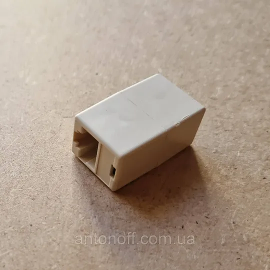 Купити З'єднувач згонка RJ45 UTP 5e (8pin) подовжувач витої пари Бежевий