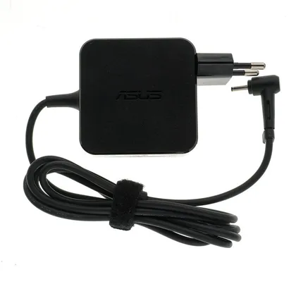 фото, Оригінальний блок живлення для ноутбука ASUS 19V, 2.37A, 45W, 3.0*1.0мм, квадратний корпус, black