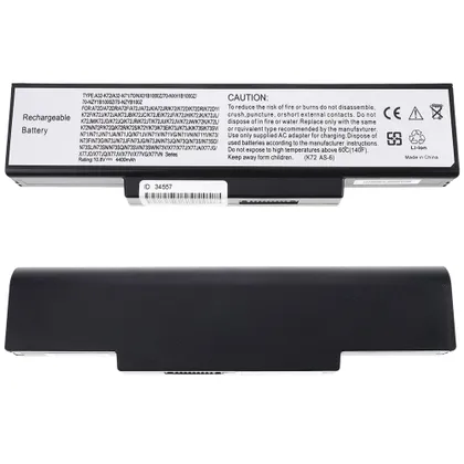 фото, Батарея для ноутбука ASUS A32-K72 (A72, K72, K73, N71, N73, X77) 11.1V 4400mAh Black