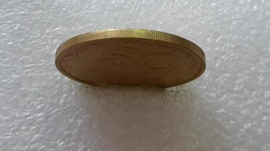 (3006) 50 копійок 1992 1АГ(а)м - 1 монета в хорошому стані (50 копеек 1992 трапеция трапеція брак) Продаж