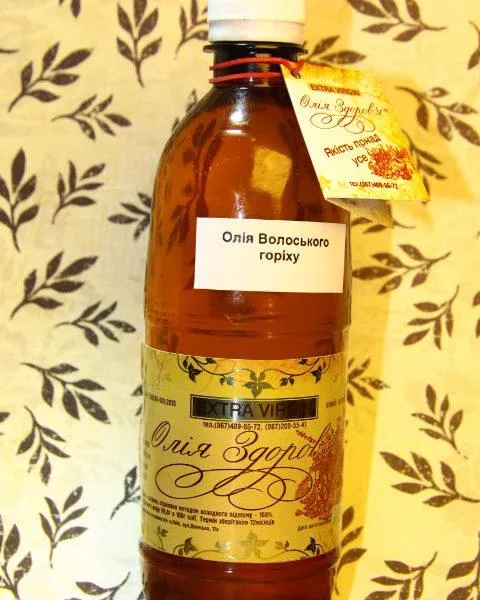 Масло грецкого ореха холодного отжима (500мл) Ціна