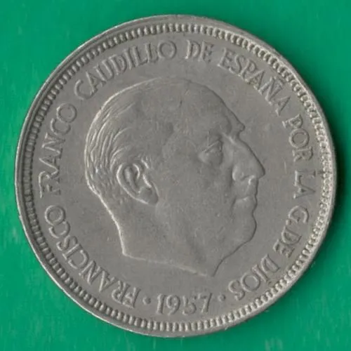 5 песет 1957 (1962) року Іспанія [БР] Ціна