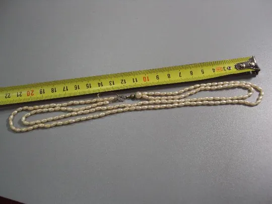 Бижутерия бусы ожерелье жемчуг двойные в два ряда б/у №11198 Де купити
