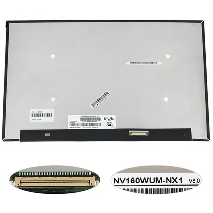 фото, Матриця 16.0" NV160WUM-NX1 (1920 * 1200, 40pin (eDP, IPS, 144Hz, 500cd/m2, sRGB 100%), LED, SLIM (без додаткової панелі), матова,