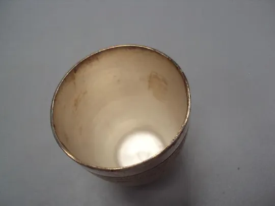 Рюмка стопка мнц посеребрение высота 4 см, диаметр 3,5 см №13746 Недорого