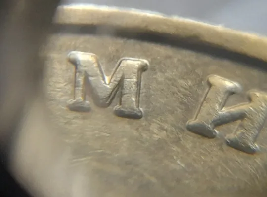 (6625) 1 гривня 2006 різновид викрошки у букві "А" слова "ОДНА" на гурті + зминання на реверсі (1 гривна 2006 брак) Продаж