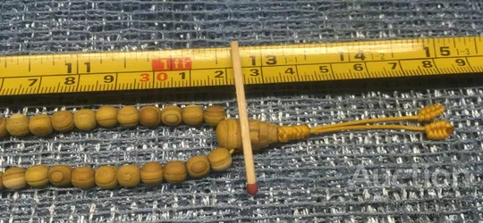 Золотистые чётки из Скумпии кожевенной, 108 бусин, d~6 мм, L~32 см, четки, мала, медитация, Будда, Недорого