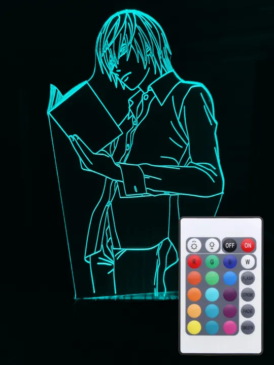 Акриловий світильник-нічник з пультом 16 кольорів Зошит Смерті Лайт 2 tty-n000847 Ціна