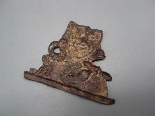 Накладка антикварная всадник Георгий Победоносец металл размер 4,5 х 3,3 см №14850 Де купити