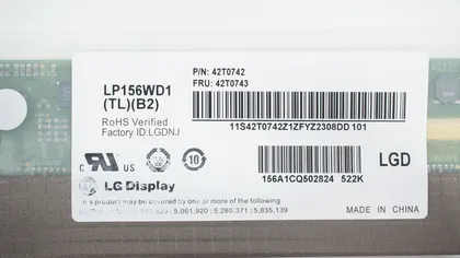фото, Матриця 15.6 LP156WD1-TLB2 (1600*900, 40pin, LED, NORMAL, матова, роз'єм ліворуч знизу) для ноутбука (renew)
