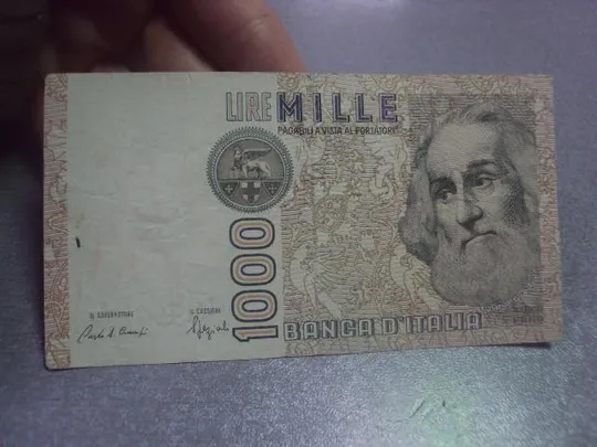 банкнота 1000 лир 1982 италия №350 З аукціону