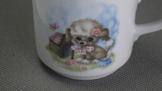 Набір дитячий Тарілка Чашка Песик порцеляна старий посуд Німеччина Bavaria Вживане Недорого