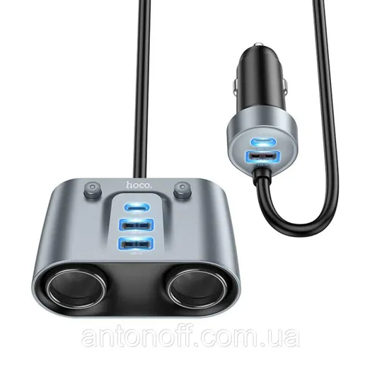Авто зарядний пристрій Hoco Z51 147W (2Type-C + 3USB) з розгалужувачем прикурювача Продаж