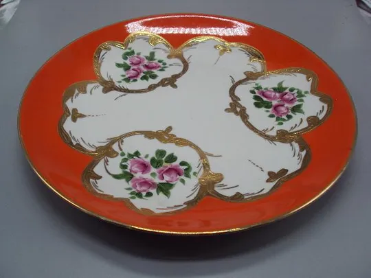 Тарелка большая Добруш узор цветы розы пионы фарфор Добрушский фарфоровый завод диаметр 30 см №10749 Ціна