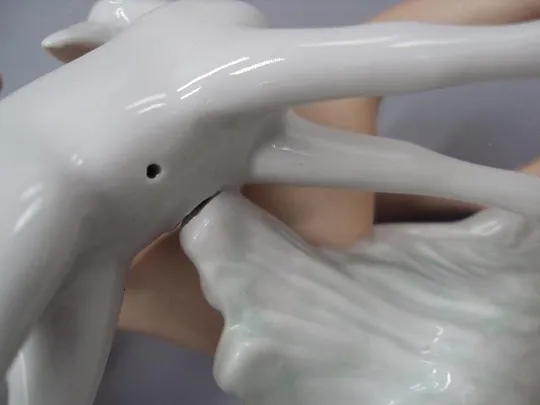 Фигура фарфор Wallendorf Steiner обнаженная девушка с оленем с олененком ню Валлендорф Германия Недорого