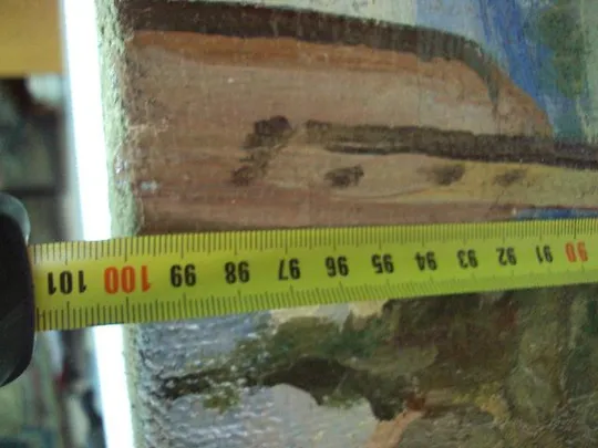 Картина Сплав леса гуцулы Кашшай холст, масло размер 100 х 199,8 см №184 З аукціону