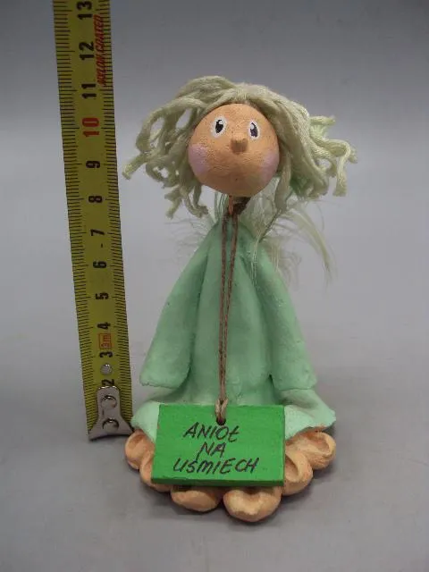 Купити Фигура керамика статуэтка миниатюра сувенир Ангел с табличкой ангелочек высота 11 см №4007