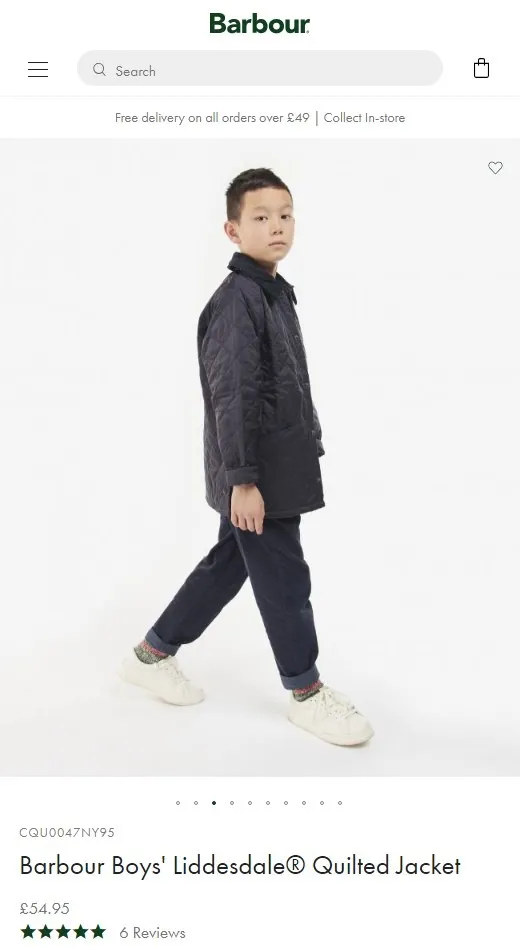 Стеганая куртка Barbour (6-7 лет) Характеристики