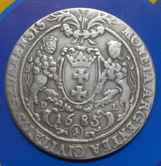 Купити Талер 1685 року. Ян III Собеський, Гданськ.  Копія.