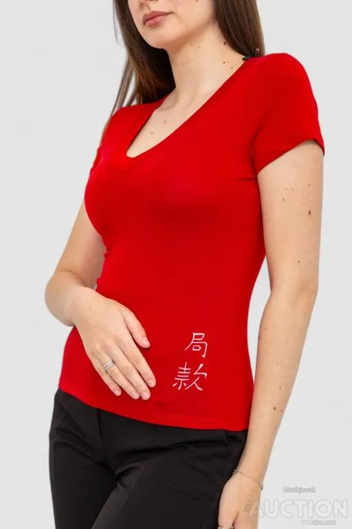 Футболка женская, цвет красный, 186R528 З аукціону