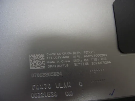 номер1001-5 кришка матриці Кришка дисплея Тильна кришка Корпус матриці Верхня кришка Задня кришка matrix cover Top Case LCD Cover Rear Lid Back Cover Housing Cabinet 03FTJ9 AM2V4000203 для Dell Precision 7750 7760  оригінал в Україні