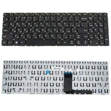 фото, Клавіатура для ноутбука LENOVO (IdeaPad: 310-15) rus, black, без фрейма