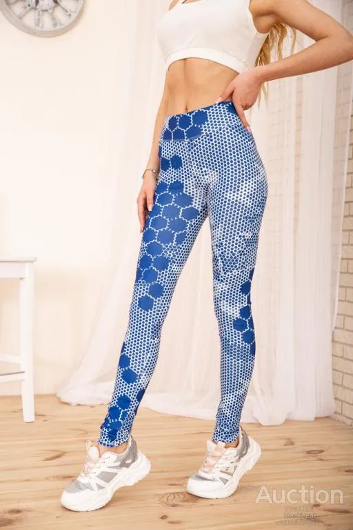 Лосины, цвет сине-белый, 172R3112-5 З аукціону