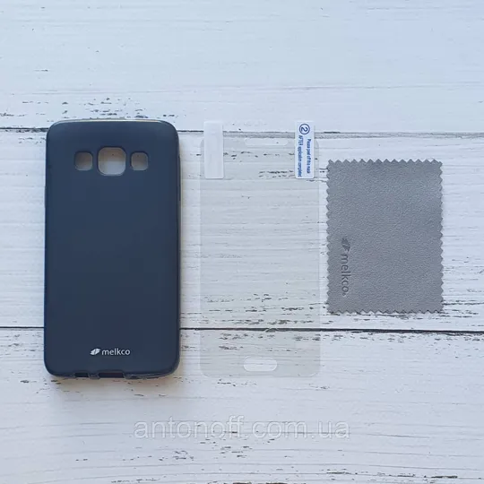 Силіконовий чохол Samsung A300 Galaxy A3 2015 захисна плівка Melkco Чорний Ціна