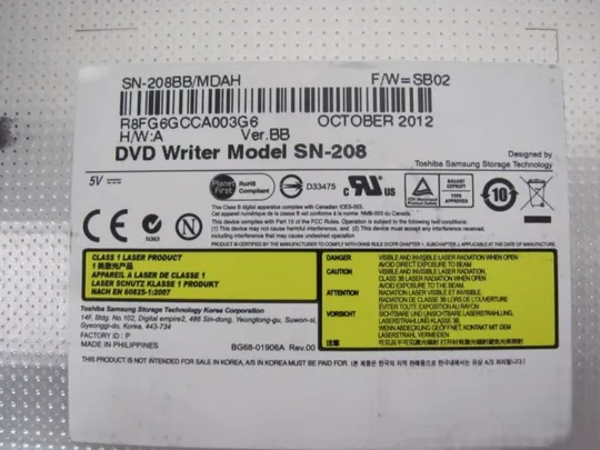 №263-4 DVD-привод 13N0-YVA0511 для Medion Akoya P7818 DNS A17, A17FD, A17HC оригінал Продаж