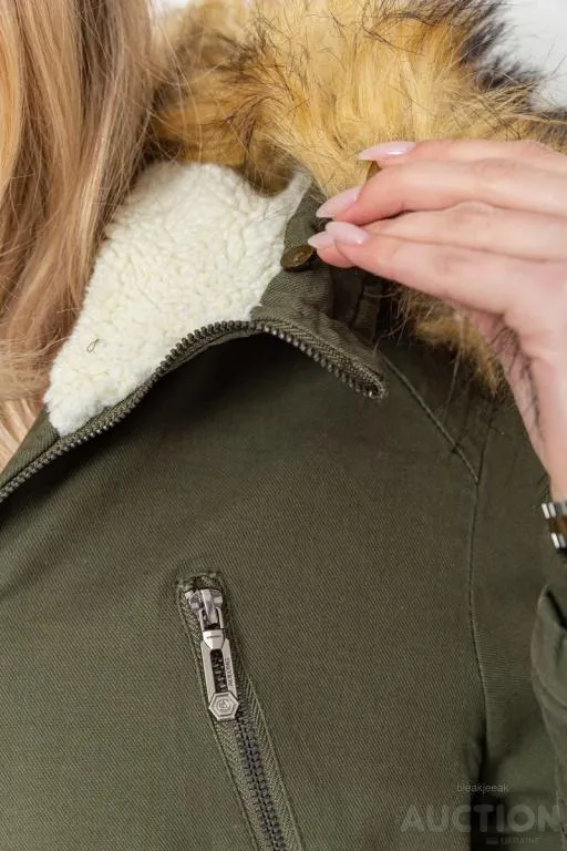 Парка женская зимняя, цвет хаки, 244R6911 Інтернет-аукціон
