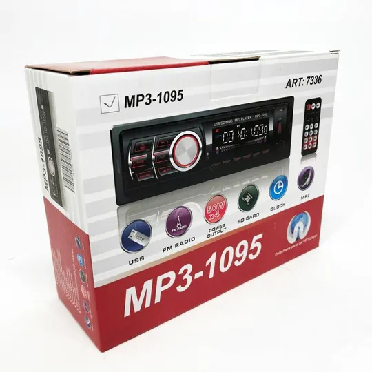 Автомагнитола MP3 1095/7336 BT ISO со съемной панелью 1DIN 4х50Вт, Автомобильная магнитола стерео з З аукціону