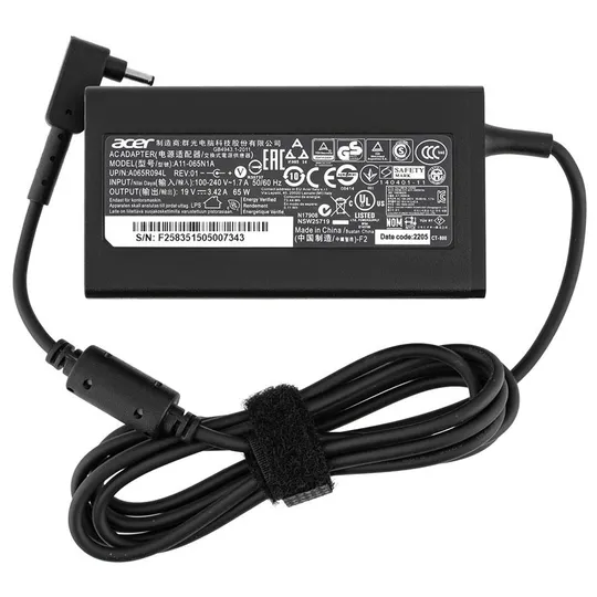 Оригінальний блок живлення для ноутбука ACER 19V, 3.42A, 65W, 3.0*1.0мм, black З аукціону