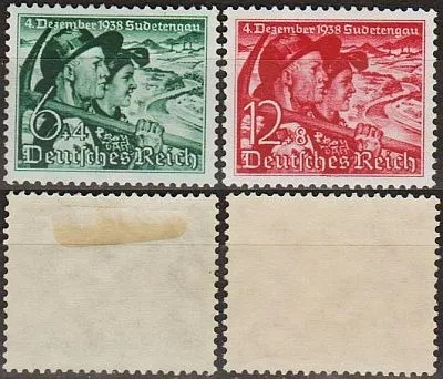 1938 - Рейх - Голосування в Судетах Mi.684-85 _5,0 € * Ціна