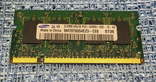 Samsung SODIMM DDR2 512MB 667MHZ PC2-5300S-555-12-A3 M470T6554EZ3-CE6 Ціна