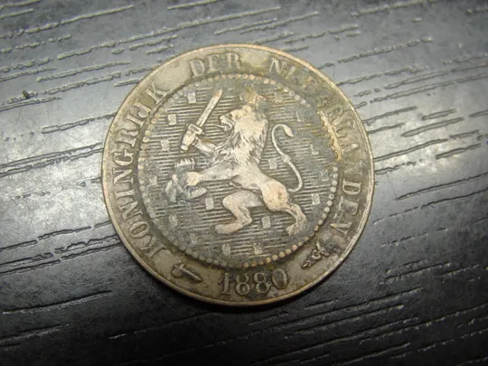 2 1/2 цента Нідерланди 1880 Ціна