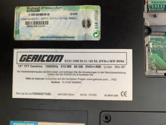 Ноутбук GERICOM EGO 1560 M-11 Продаж